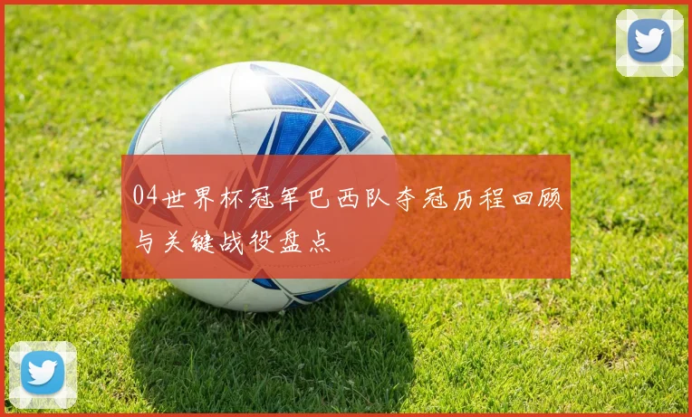 04世界杯冠军巴西队夺冠历程回顾与关键战役盘点